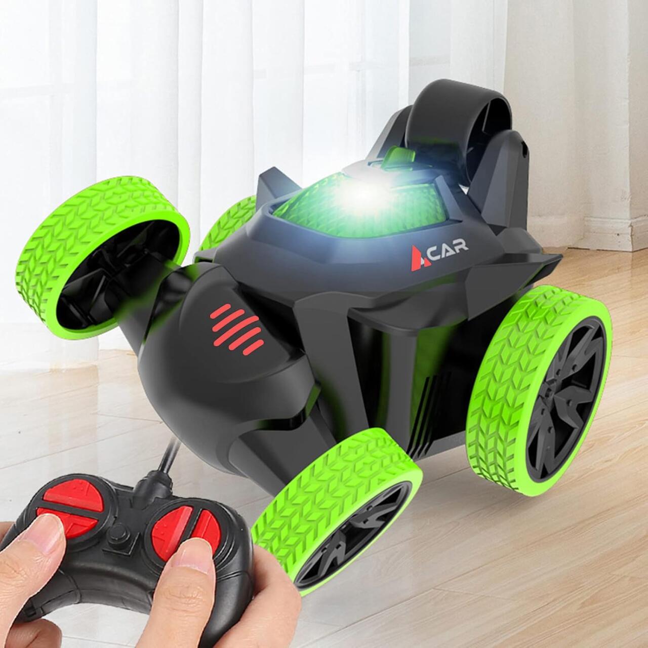 Remote Controlled Stunt Car with Spins and Flips