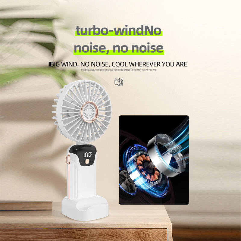 Handheld fan with digital display