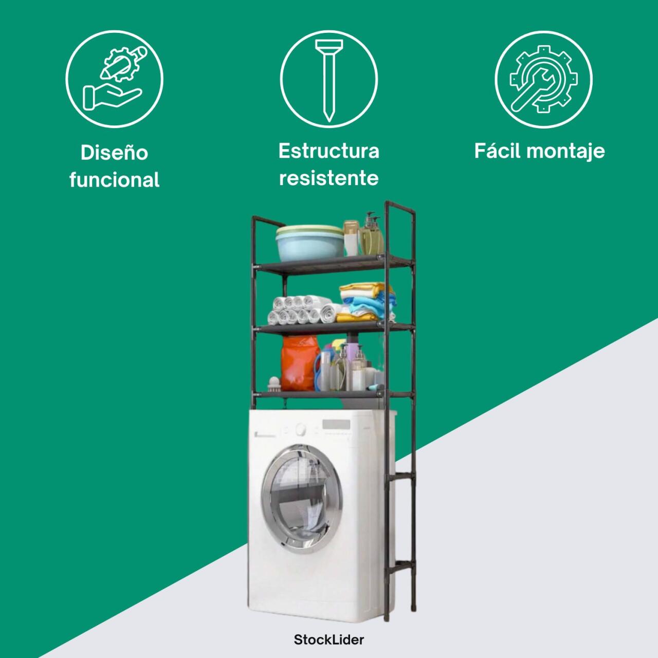Washing machine shelf