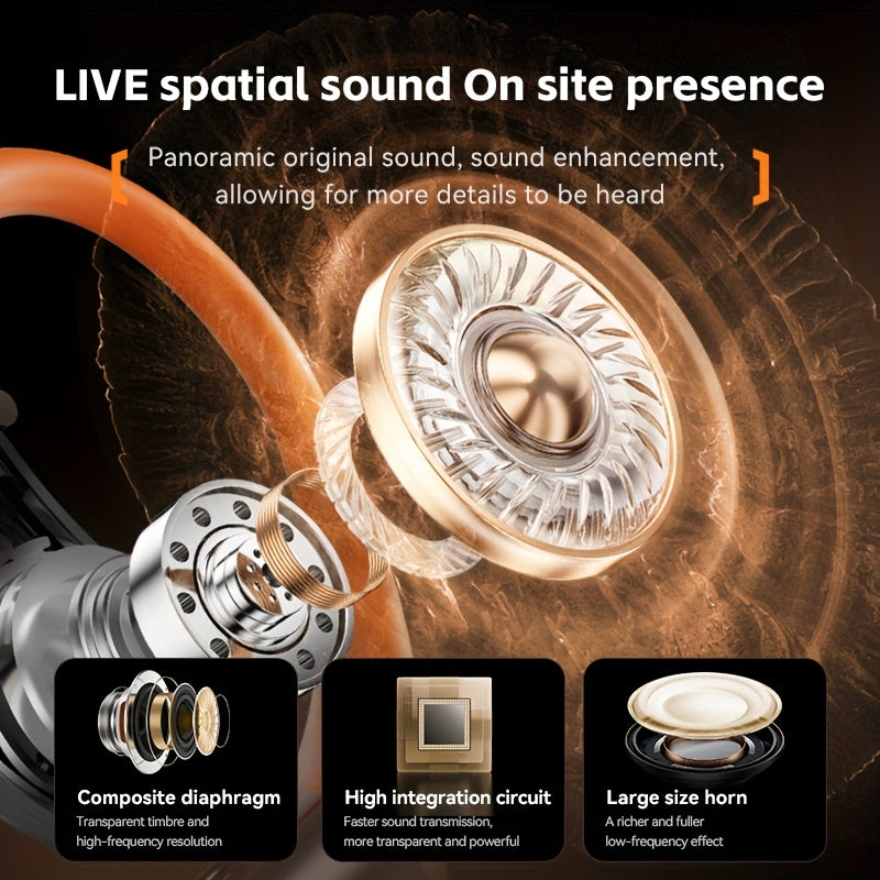 AI 2025 Wireless Translation Headphones, Supports 144 Language Translation, with LED