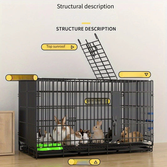 Extra-long rabbit cage 
