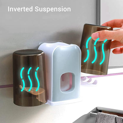 Toothbrush Holder with Automatic Toothpaste Dispenser