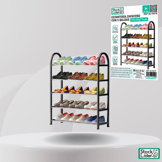 Shoe rack with 5 shelves