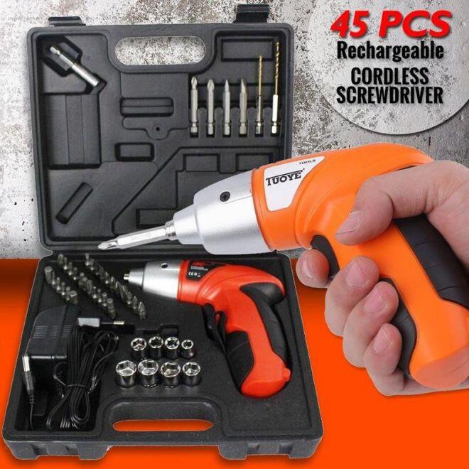 45-piece electric screwdriver kit