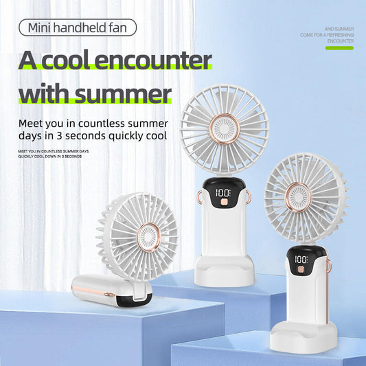 Handheld fan with digital display