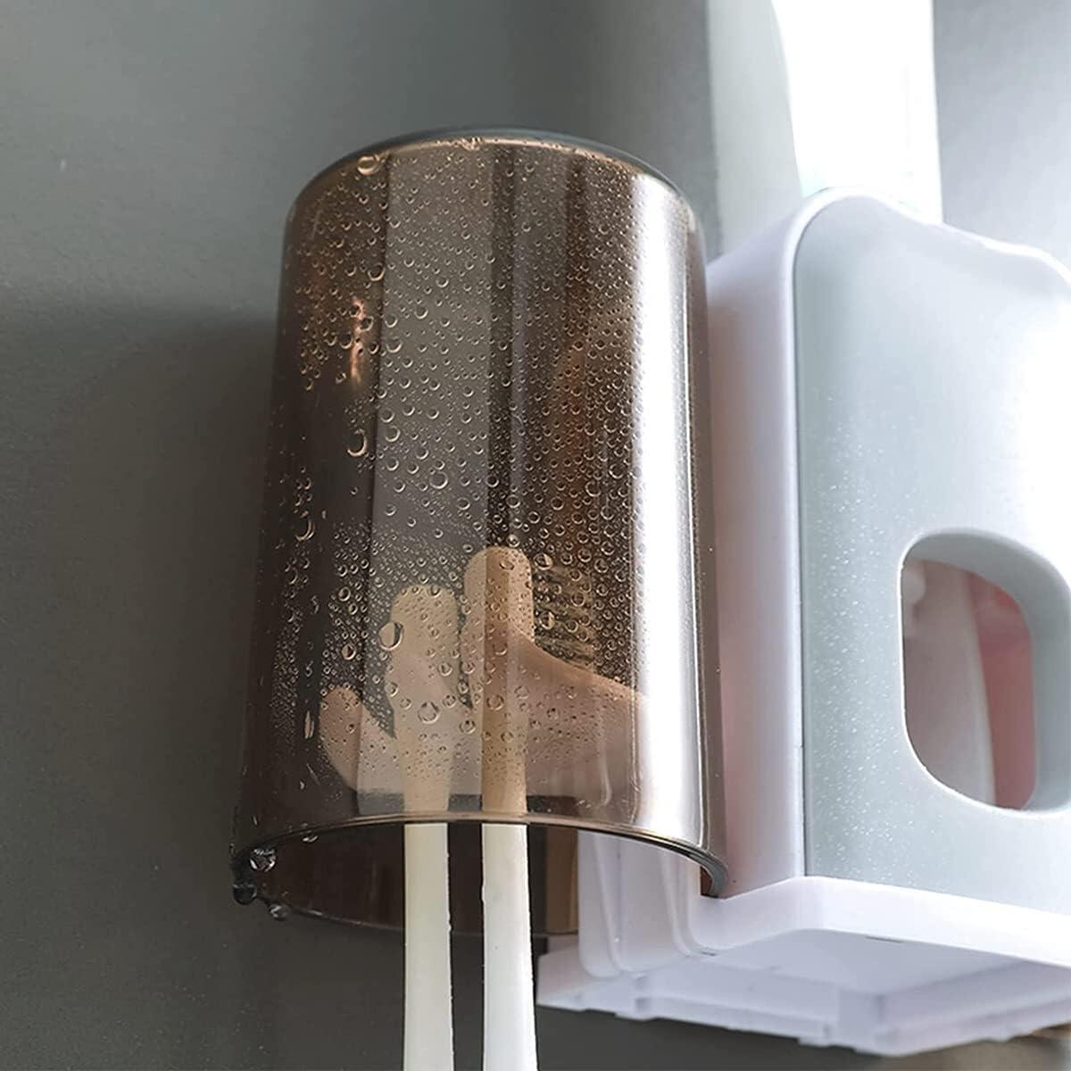 Toothbrush Holder with Automatic Toothpaste Dispenser