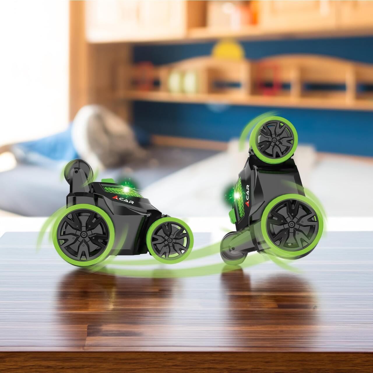 Remote Controlled Stunt Car with Spins and Flips