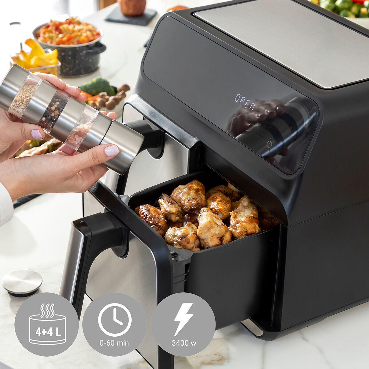InnovaGoods Fryinn Double 8000 Air Fryer